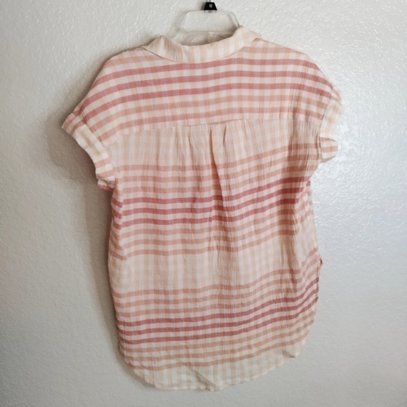 Madewell Central Tunic Shirt in Ombré Gingham Check sz Xs - Picture 6 of 7